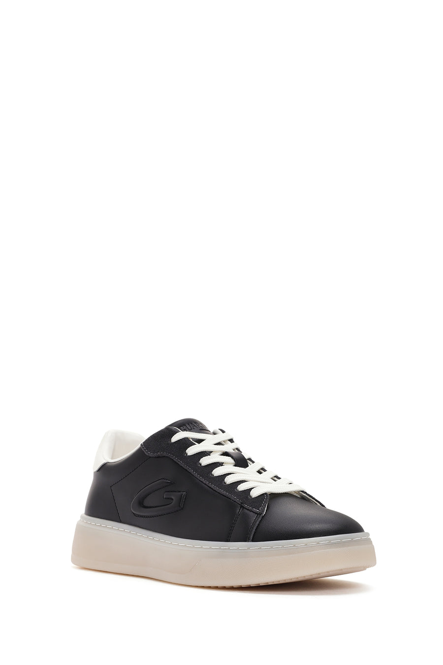 Alberto Guardiani Men's Black New Era Lace-Up Leather Sneakers
