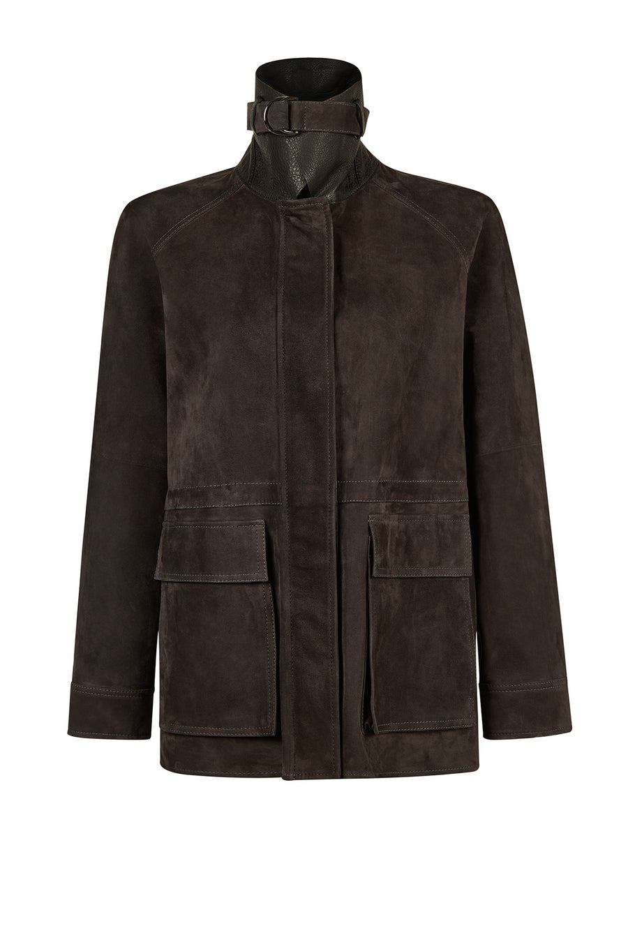 Malibu Woman Brown Suede Leather Jacket