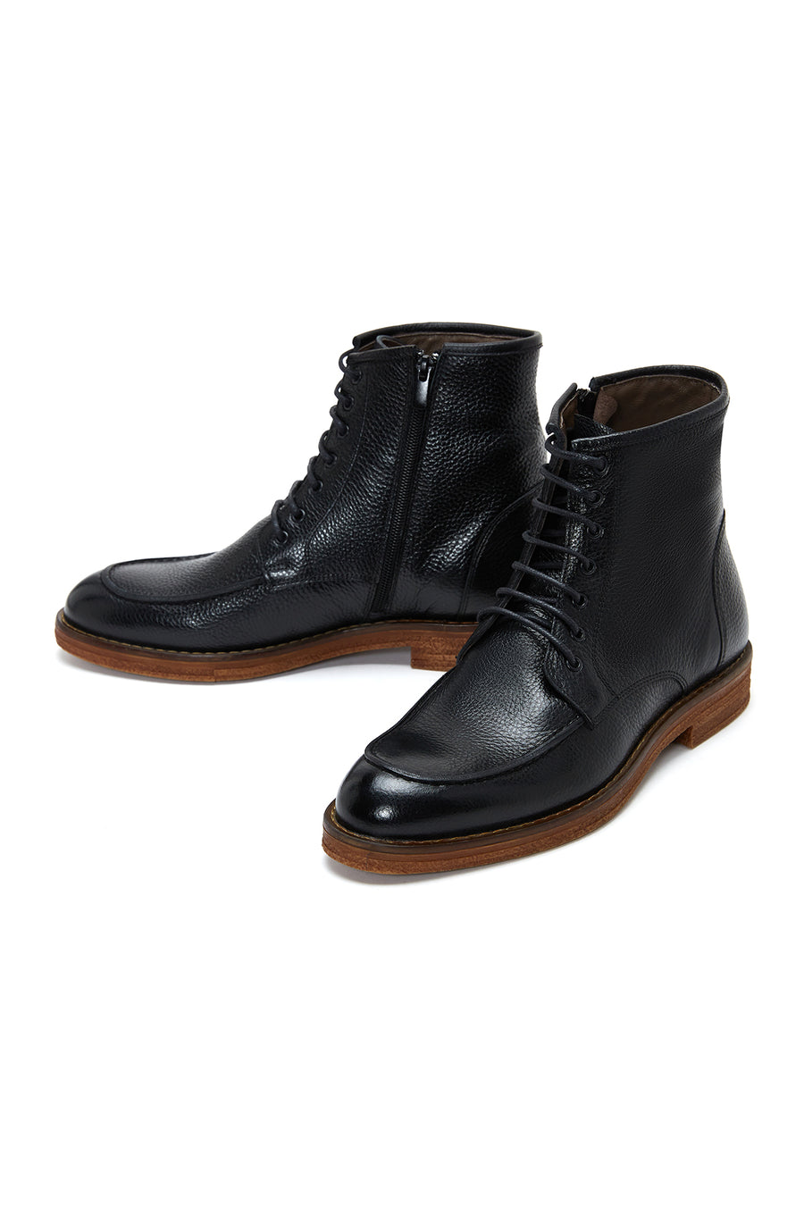Men's Leather Zippered Boots
