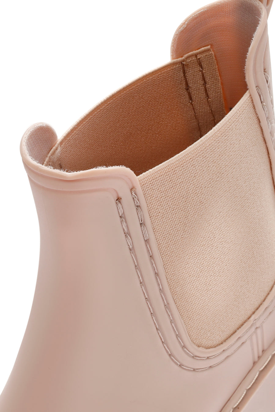 Women's Beige Thick Soled Rain Boots