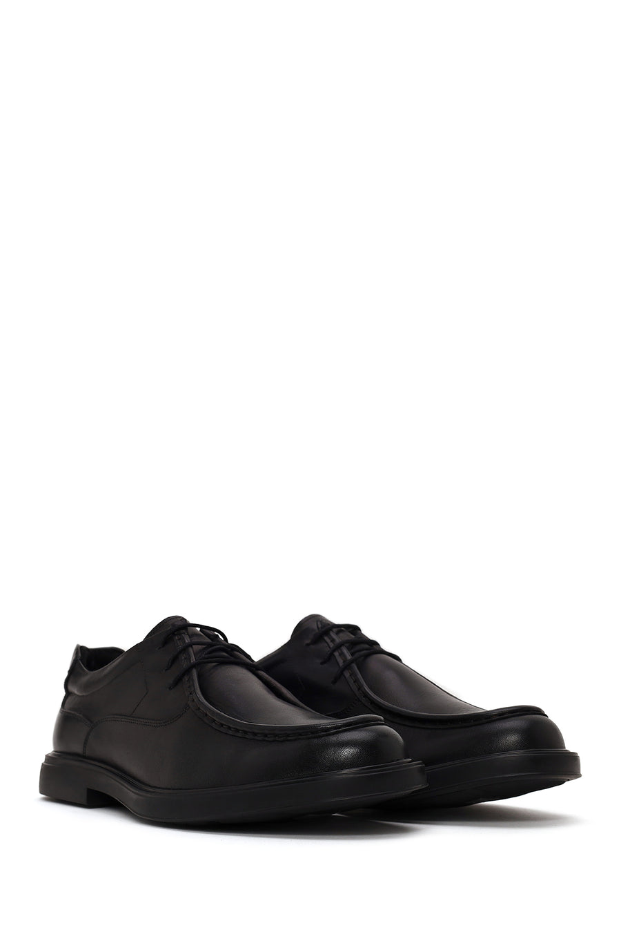 Male Black Lace-Up Leather Casual Shoes
