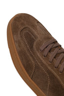 Male Tan Lace-up Thick-Soled Suede Leather Sneaker | Derimod