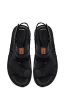 Men's Black Leather Sandals | Derimod