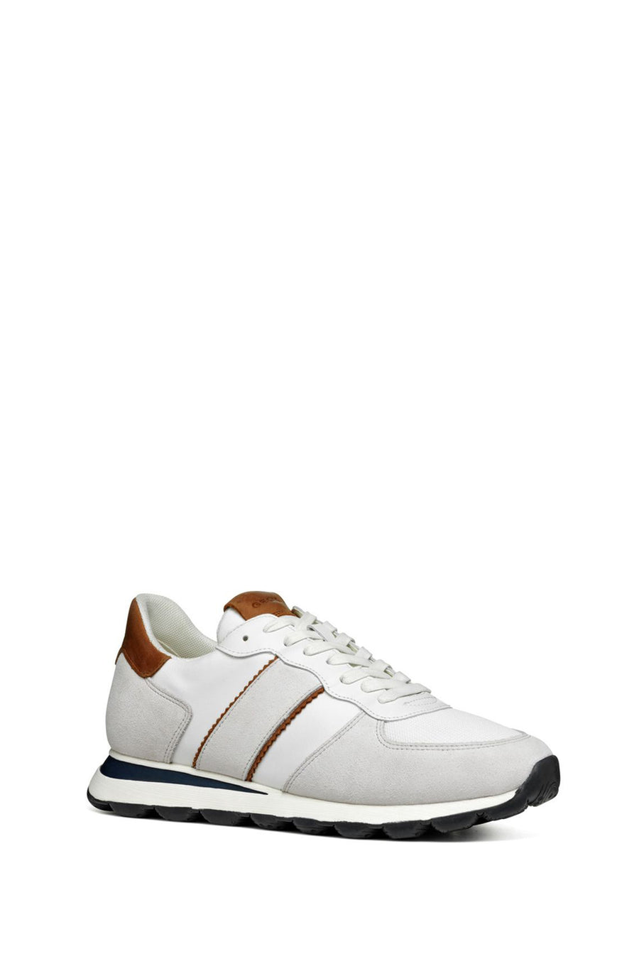Geox Erkek Beyaz Spherica Bağcıklı Deri Sneaker