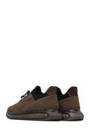 Men's Mink Lace-Up Thick-Soled Nubuck Leather Sneaker | Derimod
