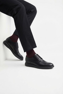 Male Black Lace-up Leather Casual Shoes | Derimod