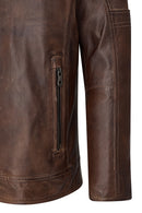 Mbappe Men's Brown Leather Jacket | Derimod