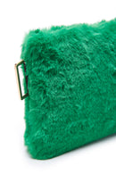 Women's Green Plush Portfolio Bag | Derimod