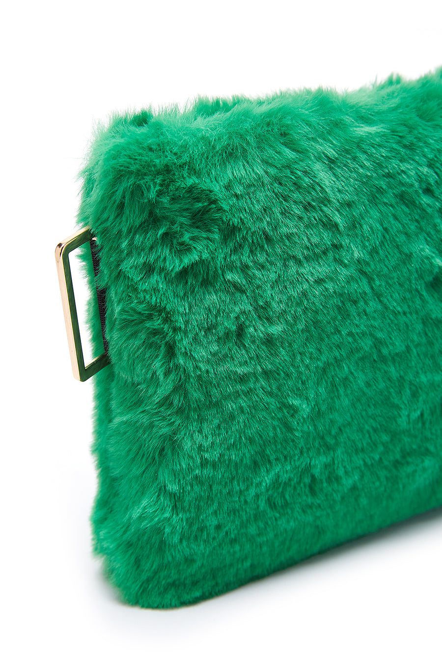 Women's Green Plush Portfolio Bag