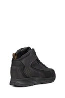 Geox Men Black Lace-Up Fabric Boots | Derimod