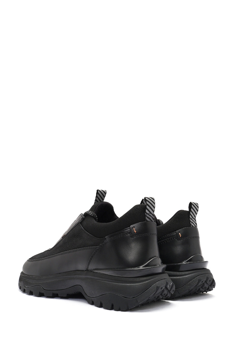 
Men's Black Lace-Up Nubuck Leather Sneaker

