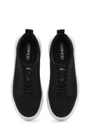 Men's Black Lace-Up Thick Sole Sneaker | Derimod