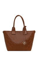 Woman Brown Long-Strap Printed Shoulder Bag | Derimod