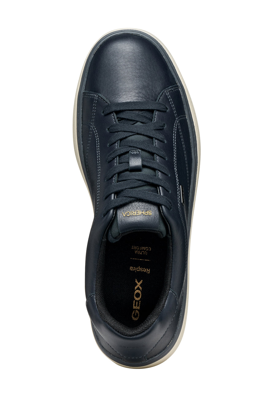 Geox Men Navy U Spherica Ecub-1.1 B Abx Lace-up Leather Sneaker
