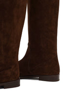 Women's Brown Suede Leather Boot | Derimod