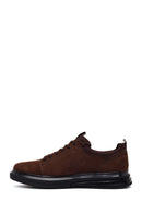 Male Brown Lace-Up Nubuck Leather Sneaker | Derimod