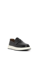 Men's Black Leather Casual Loafer | Derimod