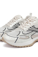 Kadın Beyaz Bağcıklı Kalın Tabanlı Sneaker | Derimod