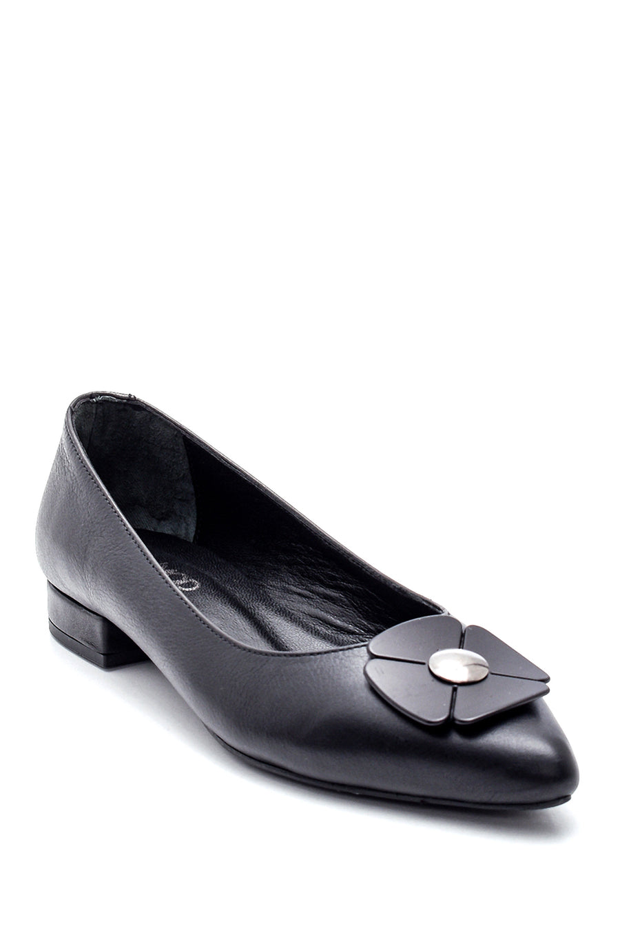 Women's Leather Buckle Ballerinas