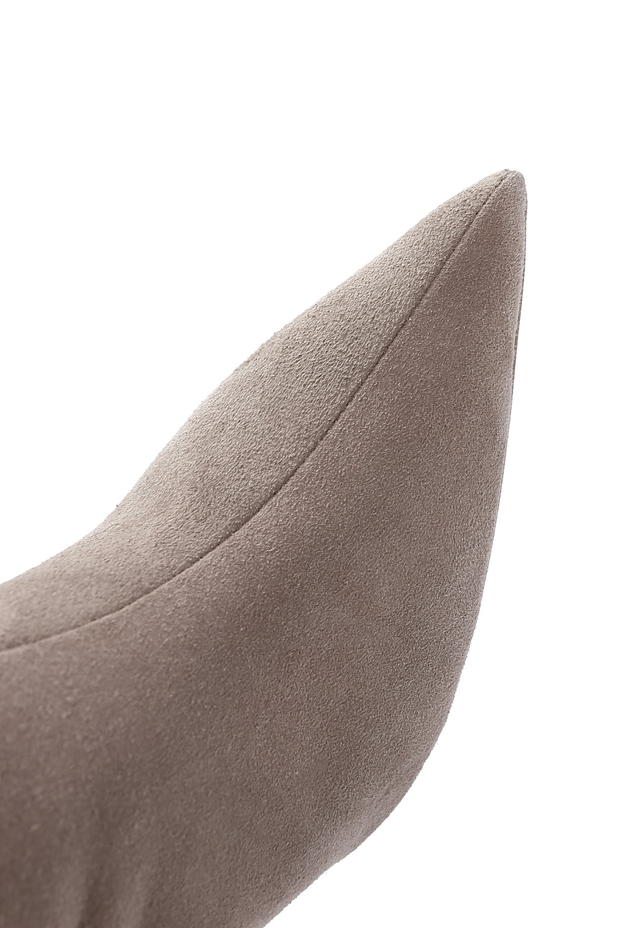 Women's Mink Thin Heeled Suede Leather Boots
