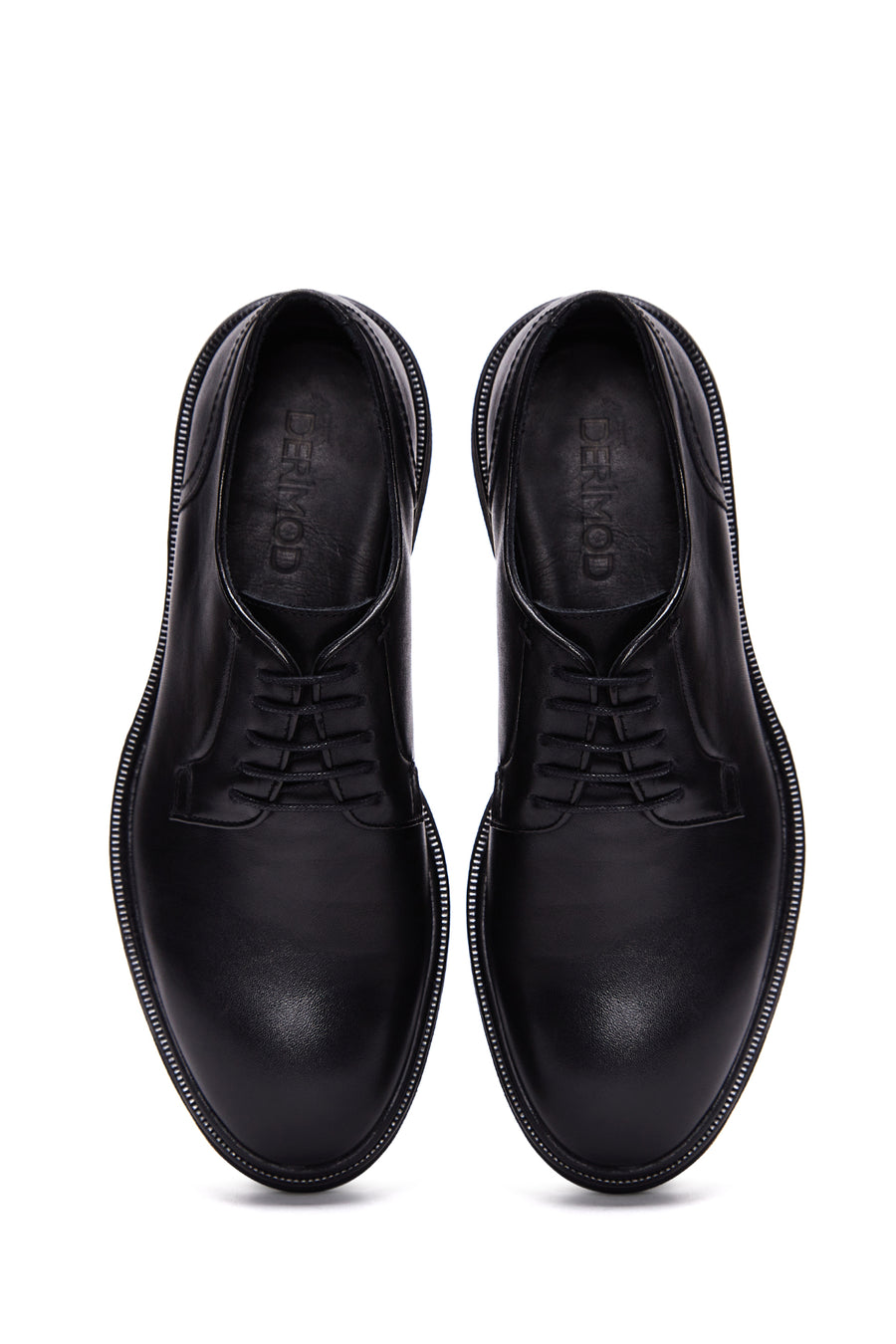 Men's Black Lace-up Leather Casual Shoes