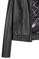 Adela Woman Black Short Leather Jacket | Derimod