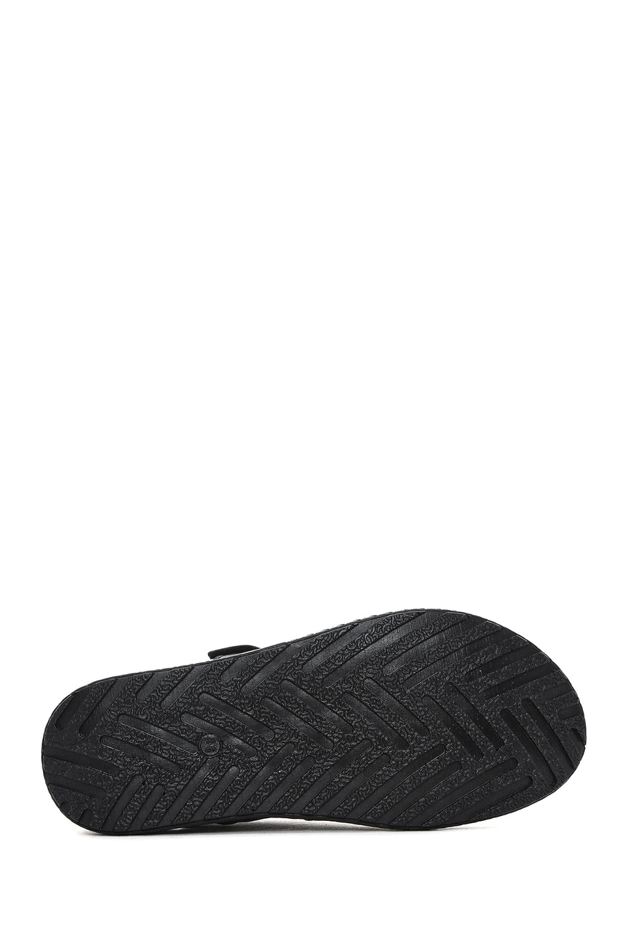 Women's Black Ankle Strap Chunky Sole Leather Comfort Sandals