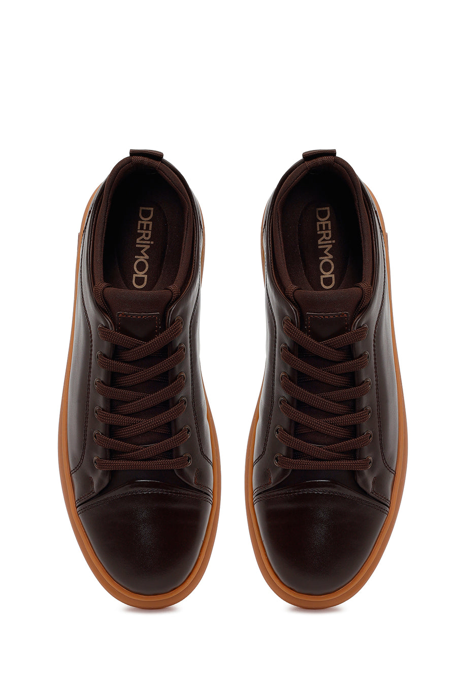 Male Brown Lace-up Leather Sneaker