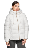 Geox Women's White W Dalyla Hooded Jacket | Derimod