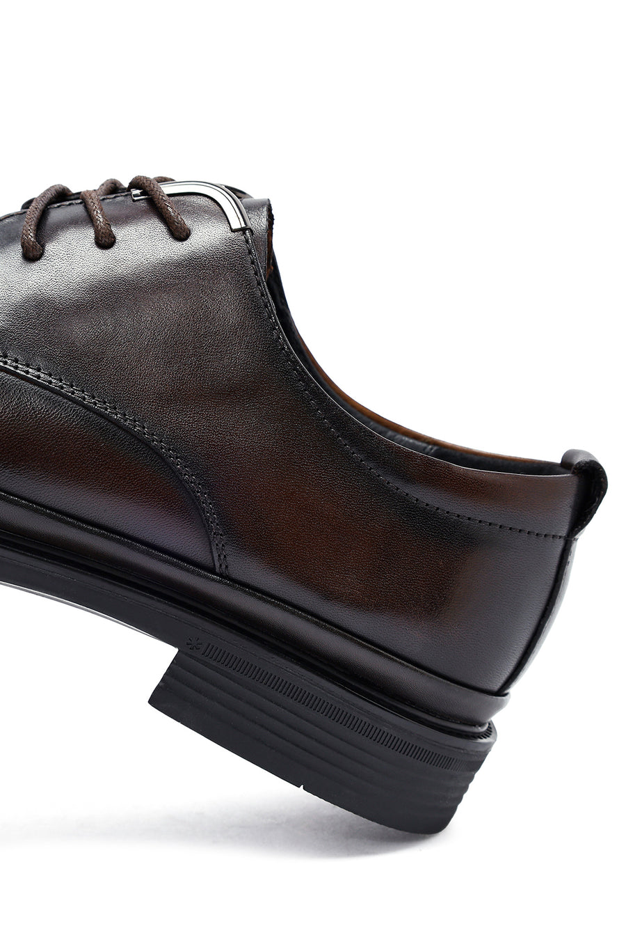 Male Brown Lace-up Leather Casual Shoes