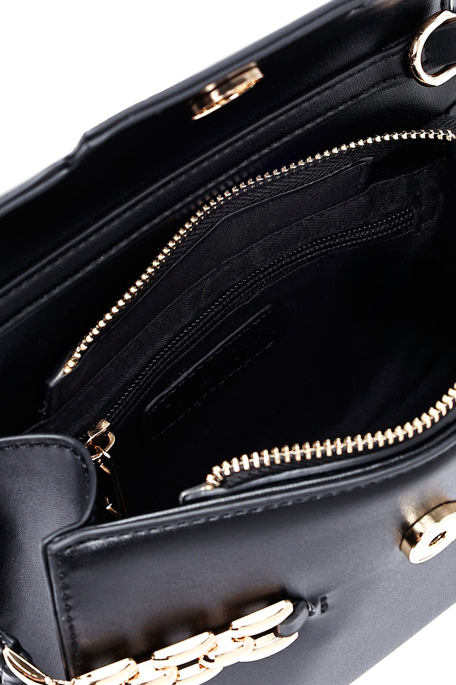 Women's Black Long Strap Classic Crossbody Bag
