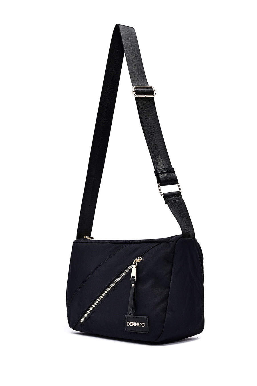 Women's Black Fabric Crossbody Bag