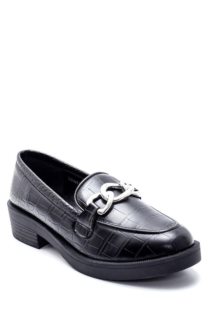 Kadın Kroko Desenli Loafer