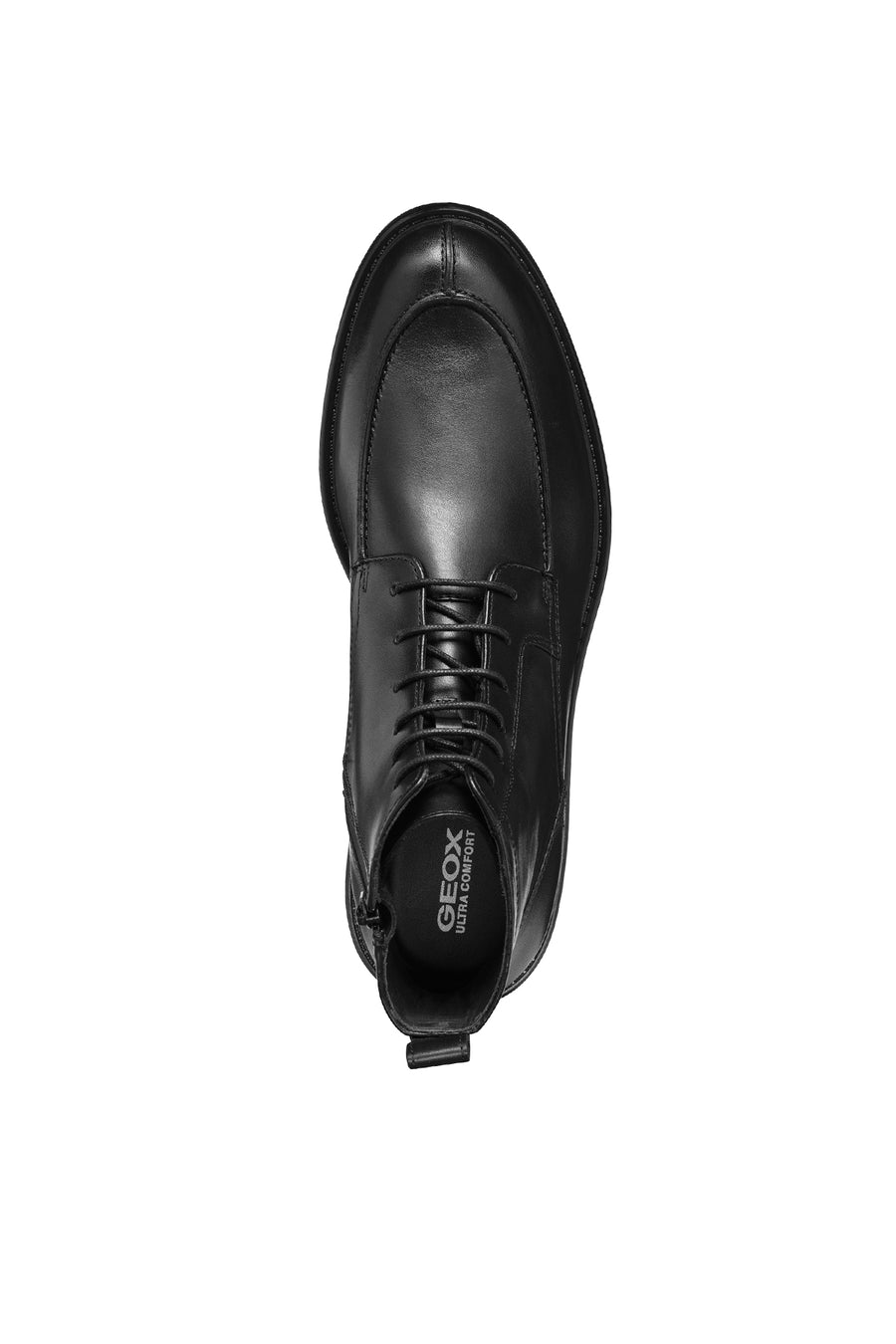 Geox Men's Black Walk Pleasure Zippered Leather Casual Boots
