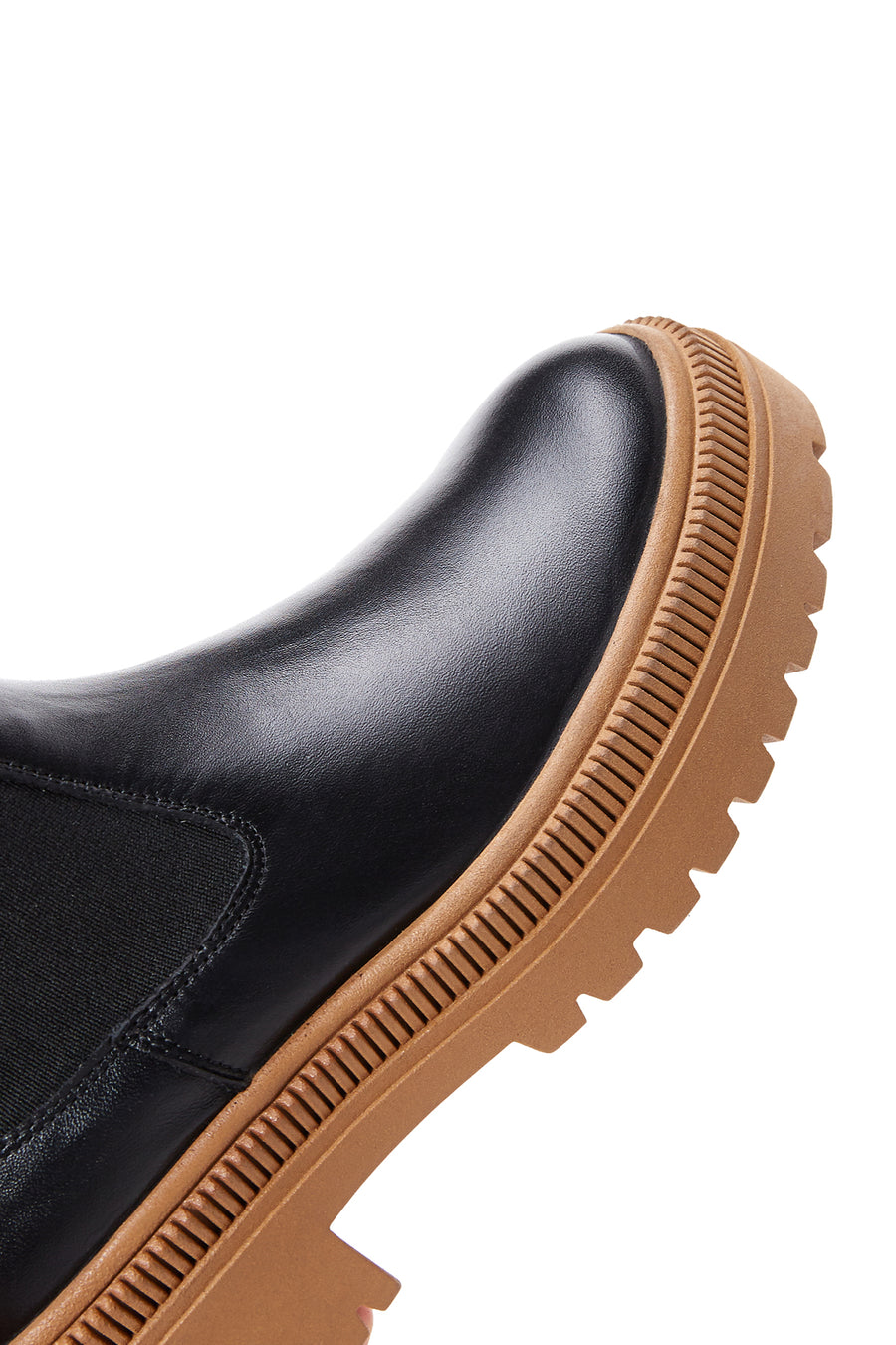 Women's Black Leather Chelsea Boots