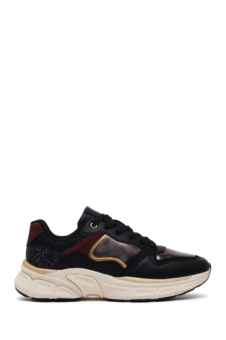 Woman Black Lace-Up Chunky Sneaker AF57500355 | Derimod