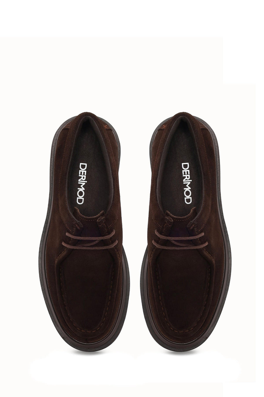 Male Brown Lace-up Suede Casual Shoes