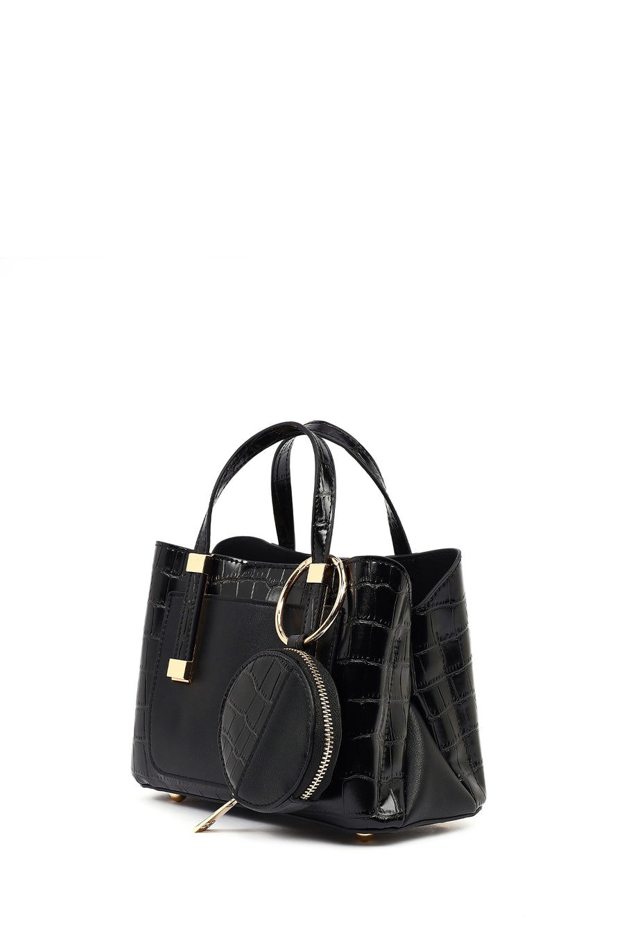 Women's Black Long Strap Mini Classic Handbag