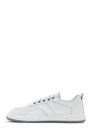 Men's White Lace-up Leather Sneaker | Derimod