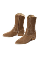 Women's Suede Leather Cowboy Boots | Derimod