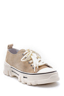 Women's Suede Leather Sneaker | Derimod