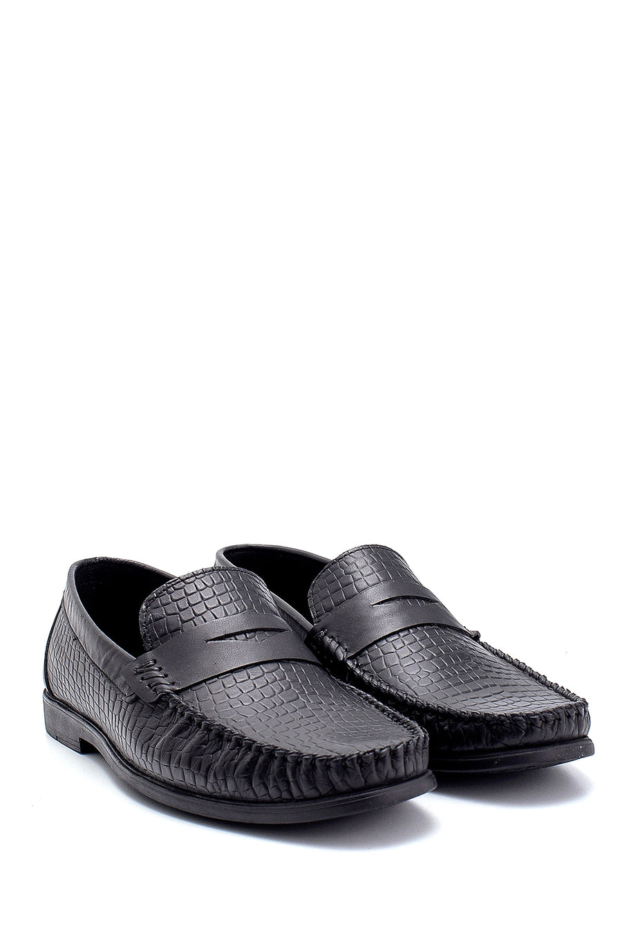 Erkek Deri Baskılı Loafer