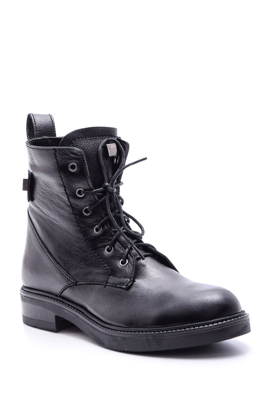 Women's Lace-Up Leather Boots 19WFD221818 | Derimod