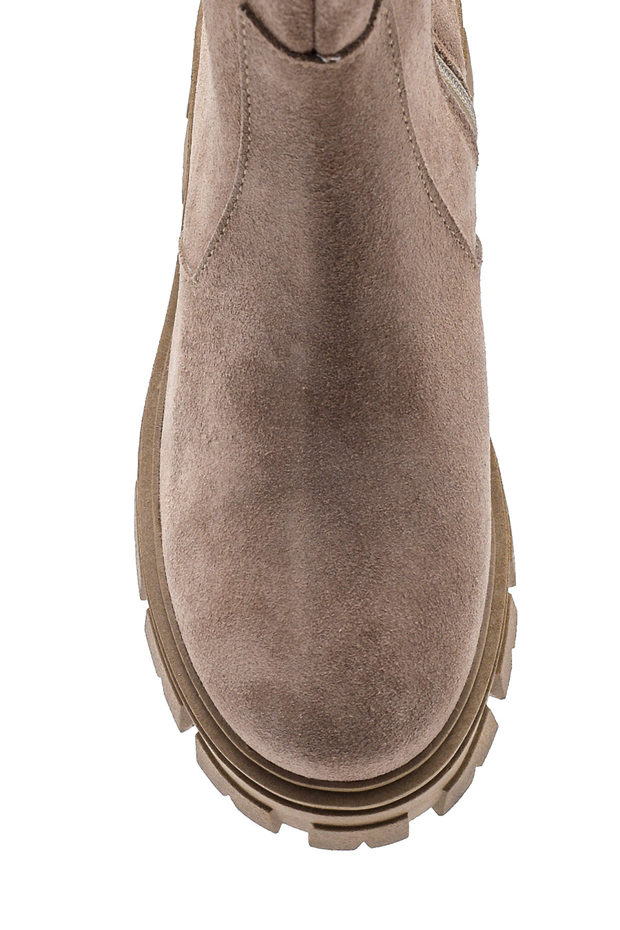 Women's Leather Suede Zipper Boots