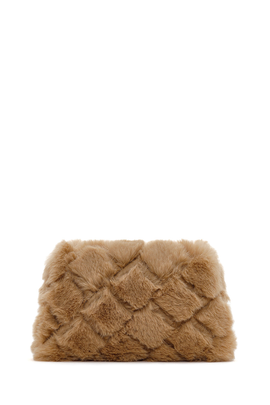 Women's Camel Chain Strap Plush Crossbody Bag