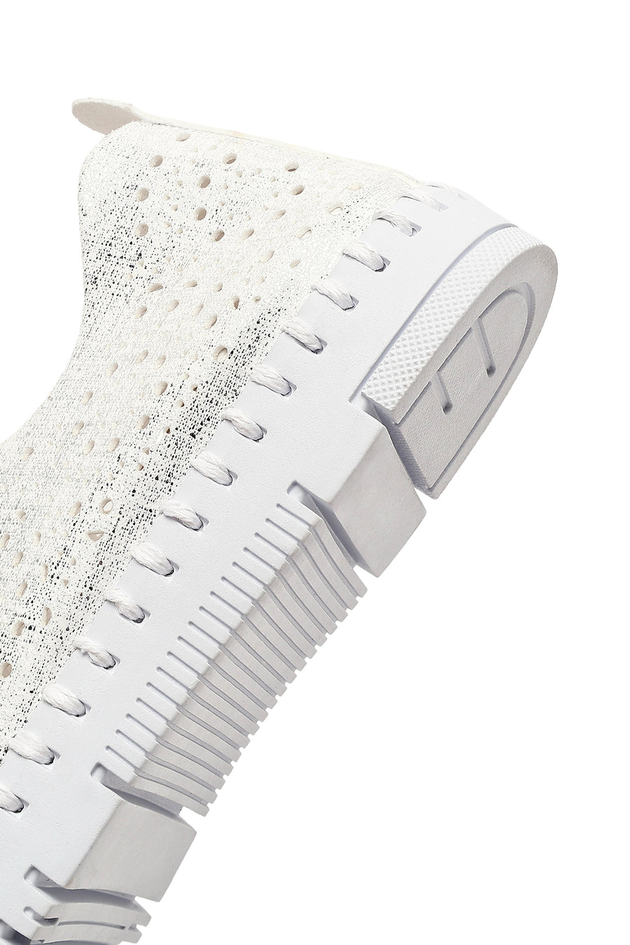 Woman White Fabric Comfort Shoes