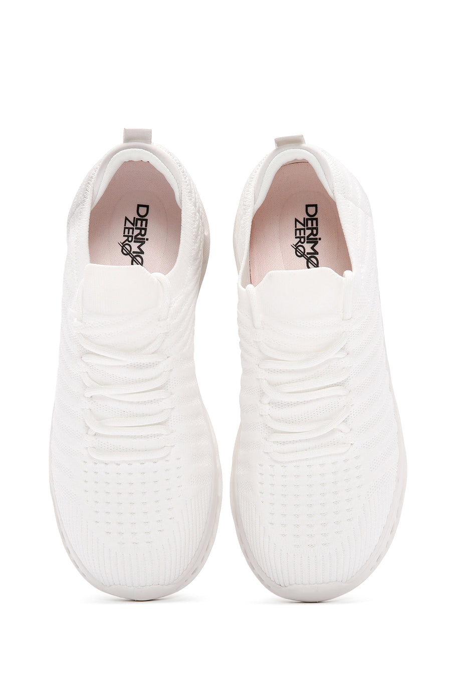 Derimod Zero Women's White Lace-Up Thick Soled Sneaker