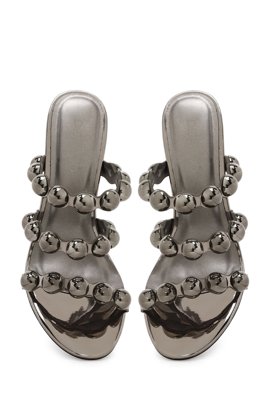 Woman Anthracite High Thin-Heeled Slipper