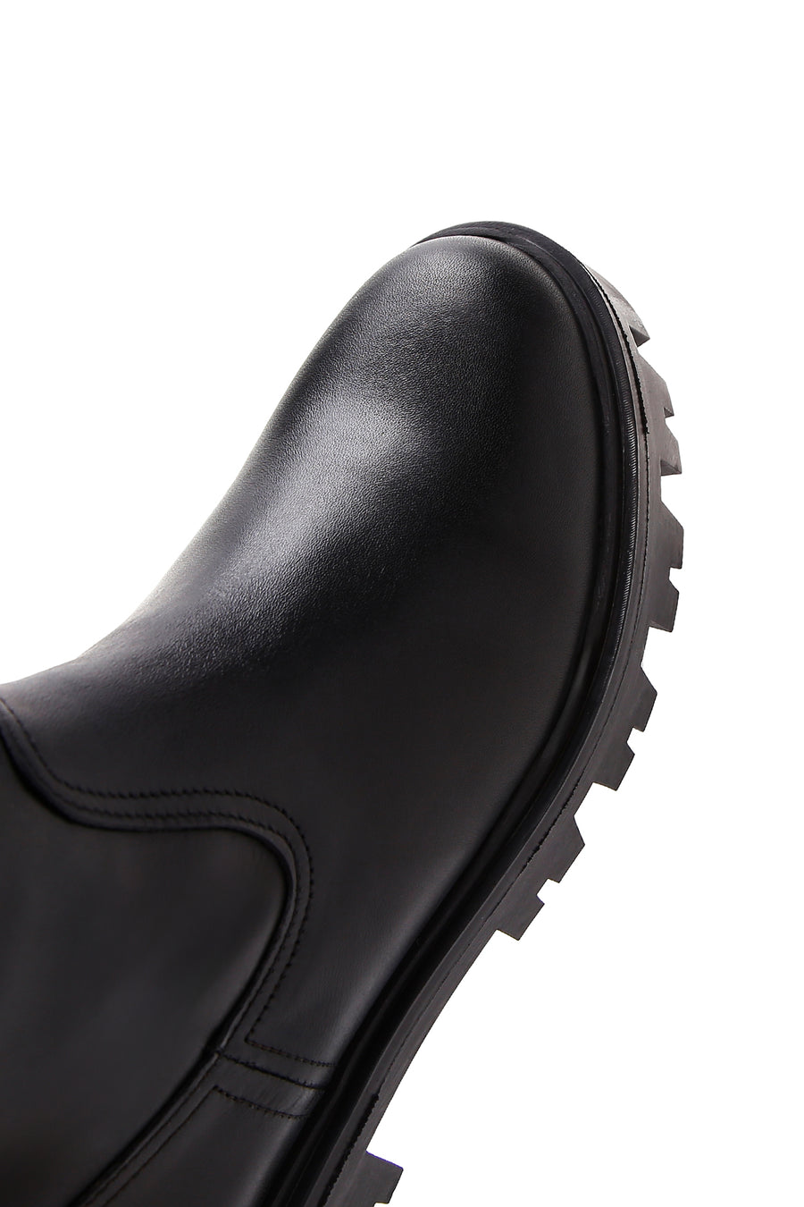 Women's Black Leather Zipper Classic Boots