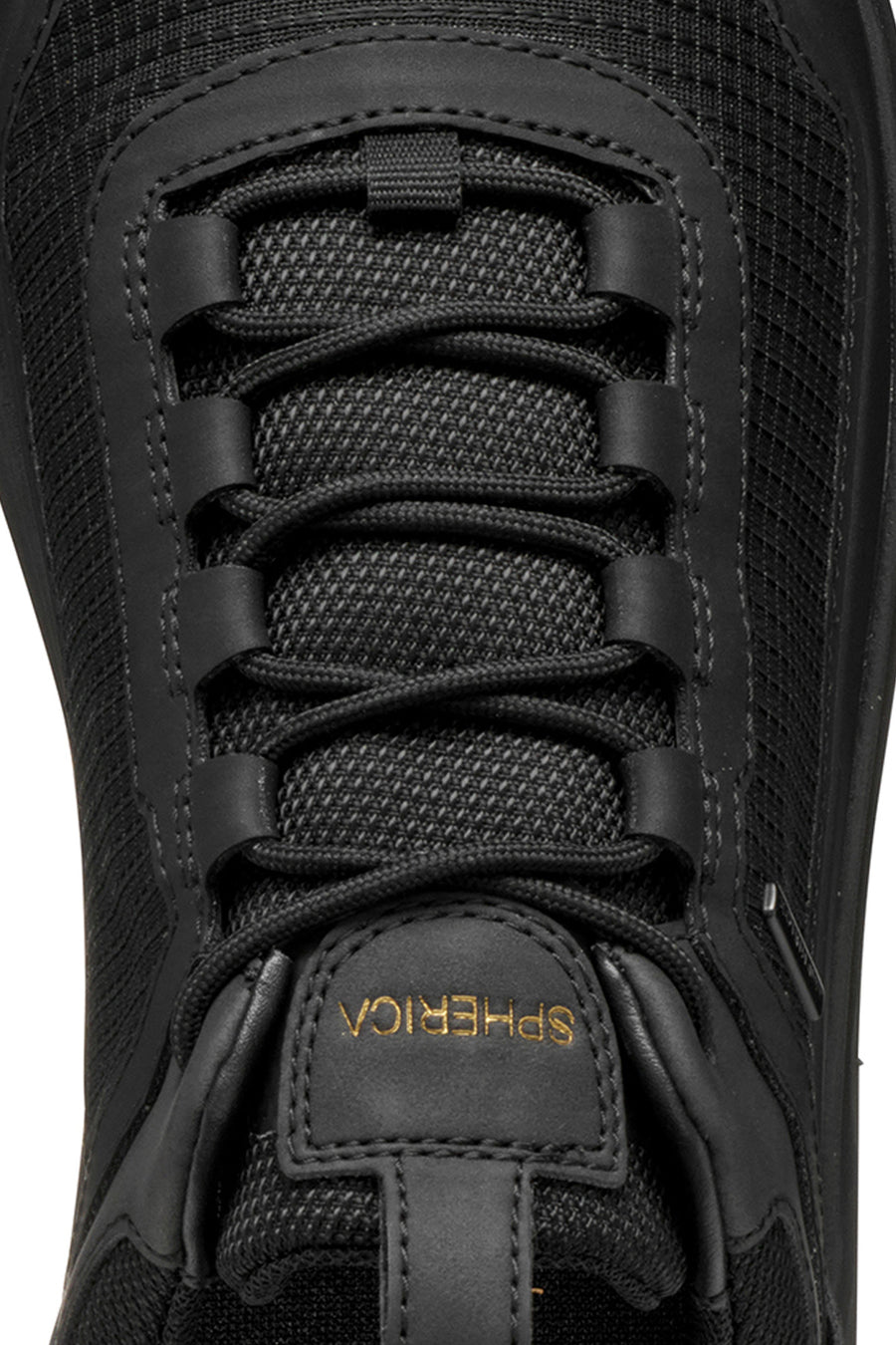 Geox Men Black U Spherica 4X4 B Abx A - Text+ Lace-Up Thick-Soled Fabric Sneaker